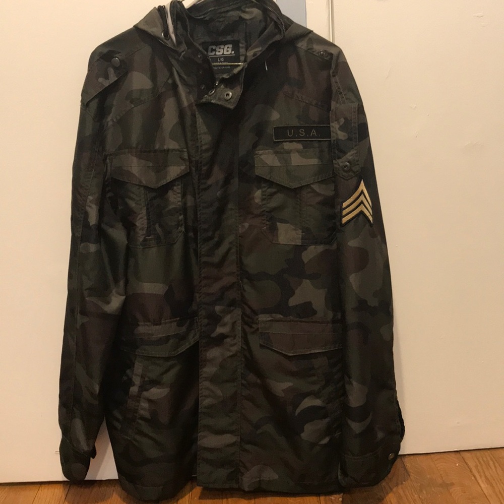 CSG Men’s Military Jacket Zip UP Camouflage